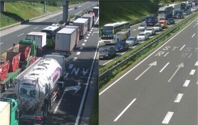 Prekinut promet na autocesti A1 u smjeru Zagreba: Zapalio se kamion