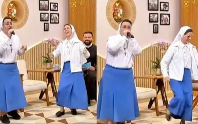 Časne sestre Marizele Cassiano i Marisa de Paula kako beatboxaju i plešu