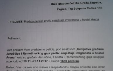 Peticija protiv premještaja imigranata (Foto: Dnevnik.hr)