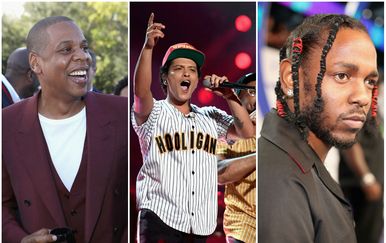 Jay Z, Bruno Mars, Kendrick Lamar (FOTO: Getty)