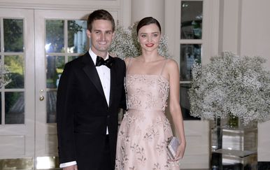 Miranda Kerr i Evan Spiegel (Foto: AFP)