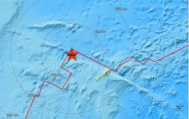 Potres 6.8 na Grenlandu (Foto: Screenshot/emsc-csem.org)