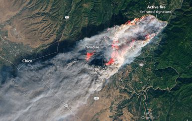 Kalifornijski požar iz svemira (Foto: AFP)