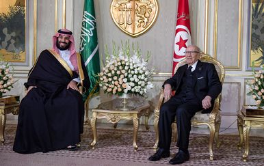 Saudijski princ Mohamed bin Salman i predsjednik Tunisa Beji Caid Essebsi (Foto: AFP)