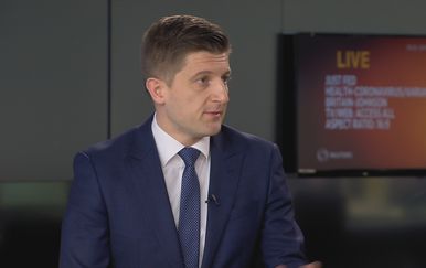 Ministar financija Zdravko Marić u studiju Dnevnika Nove TV - 1