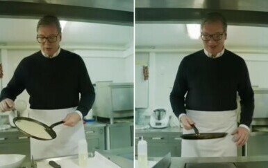 Vučić peče palačinke