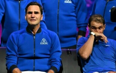 Roger Federer i Rafael Nadal na posljednjem meču Švicarca