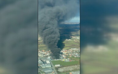 Požar u skladištu guma