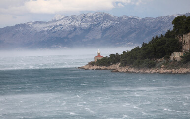 Bura i snijeg, ilustracija