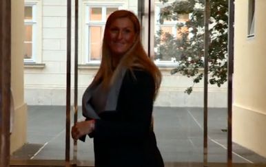 Janica Kostelić ispred Vlade (Foto: Screenshot)