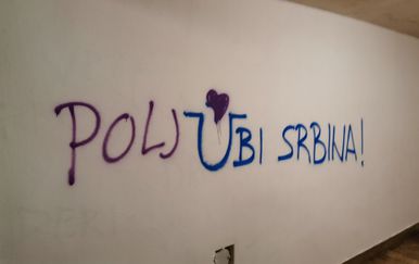 Prepravljeni grafit \'Ubi Srbina\' (Foto: Jure Zubčić/Twitter)