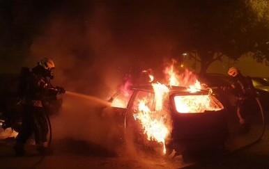 Požar automobila u Novom Zagrebu
