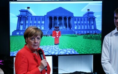Angela Merkel i Minecraft
