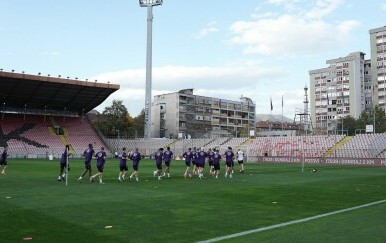 Njemački nogometaši na stadionu Bilino polje