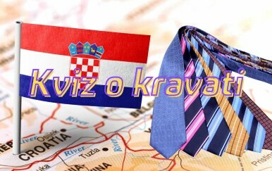 Hrvatska zastava na karti svijeta i kravate