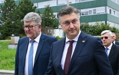 Ante Ćorušić i Andrej Plenković