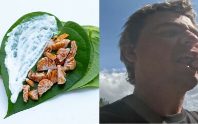 Nolan Saumure kako konzumira betel orah