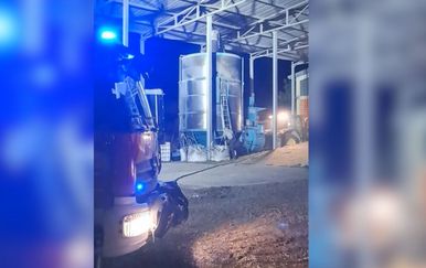 Požar pokretne sušare