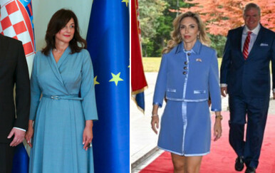 Sanja Musić Milanović i Nicole McGraw u svjetloplavim izdanjima
