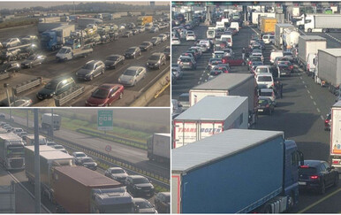 Gužva na autocesti nakon prometne nesreće