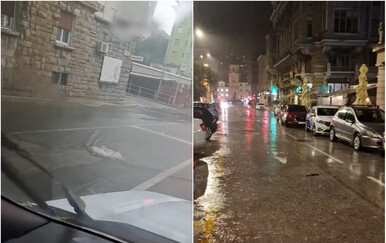 Zbog obilne kiše, u Rijeci poplave i bujice, a u Rovinju poplavljeni podrumi