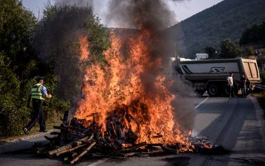 Barikade na Kosovu (Foto: AFP)