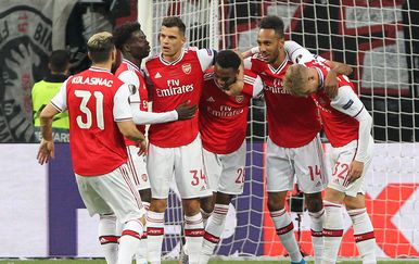 Arsenal slavi pogodak (Foto: AFP)