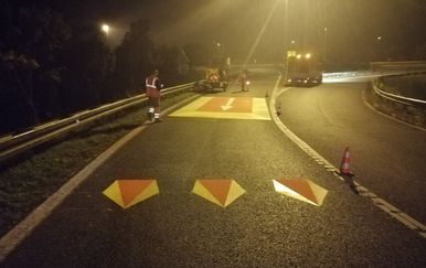 U Hrvatskoj postavljena prva 3D horizontalna prometna signalizacija (Foto: HAC)