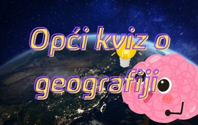 Zemlja iz svemira i mozak sa žaruljom uz natpis Opći kviz o geografiji