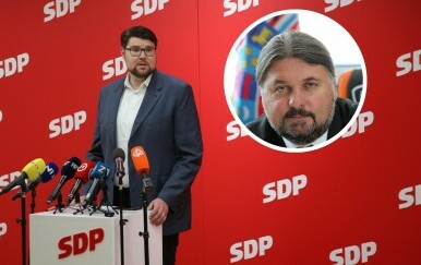 Predsjednik SDP-a Peđa Grbin i Mladen Kešer