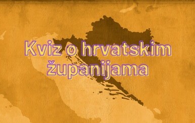 Mapa Hrvatske i natpis kviza