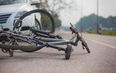 Nesreća na biciklu, ilustracija