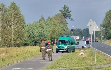 Osiguravanje područja na koje su pali dijelovi dronova