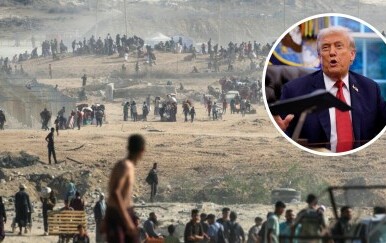 Prizori iz Gaze i Donald Trump