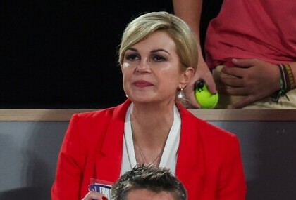 Kolinda Grabar-Kitarović na meču između Donne Vekić i Anne Karoline Schmiedlove