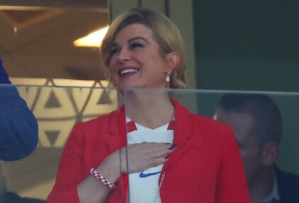 Kolinda Grabar-Kitarović na utakmici između Hrvatske i Argentine
