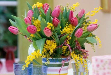 Tulipani se lijepo slažu s drugim cvijećem