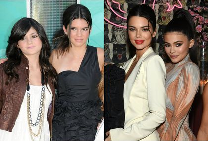 Kylie i Kendall Jenner 2008. i 2018. godine