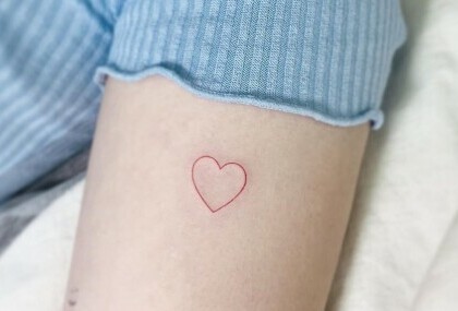 Minimalističke tetovaže s motivom srca