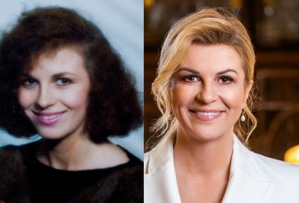 Kolinda Grabar-Kitarović kao brineta i plavuša