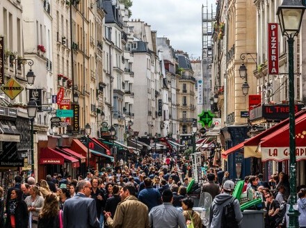 Ulica Montorgueil u centru Pariza