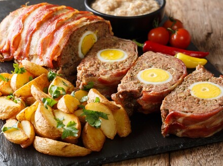 Mesna štruca punjena kuhanim jajima