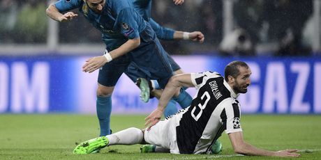 Cristiano Ronaldo, Karim Benzema i Giorgio Chiellini (Foto: AFP)