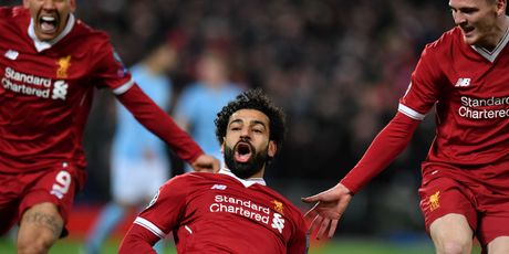 Mohamed Salah slavi sa suigračima (Foto: AFP)