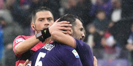 Milan Badelj nakon prve pobjede Fiorentine nakon Astorijeve smrti (Foto: AFP)