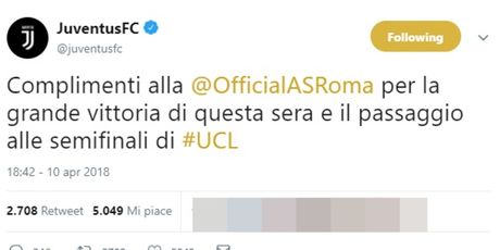 Juve čestitao Romi (Twitter)
