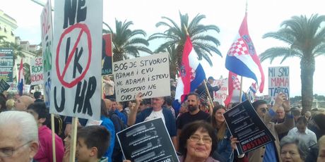 Prosvjed protiv Istanbulske konvencije u Splitu (Foto: Sofija Preljvukić) - 2