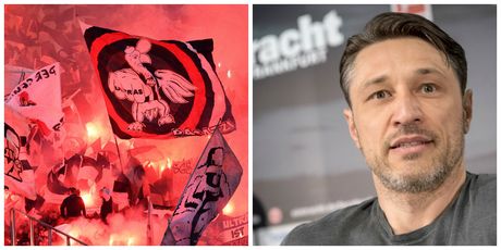 Navijači Eintrachta iz Frankfurta i Niko Kovač (Foto: AFP)