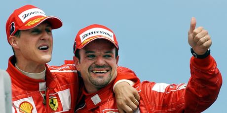 Rubens Barrichello i Michael Schumacher (Foto: AFP)