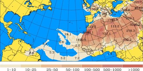 Satelitske predikcije rute oblaka prašine (University of Athens) - 1